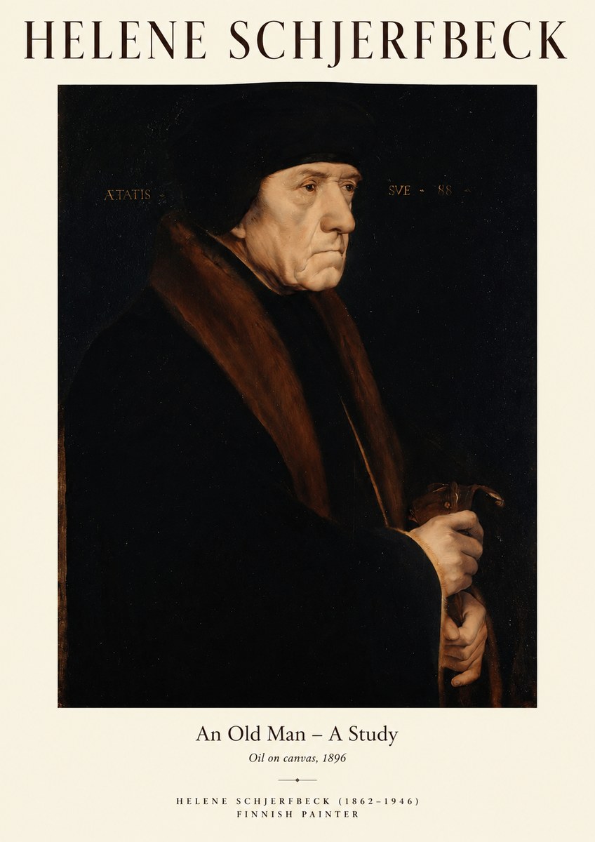 Helene Schjerfbeck An Old Man – a Study No1 - Juliste