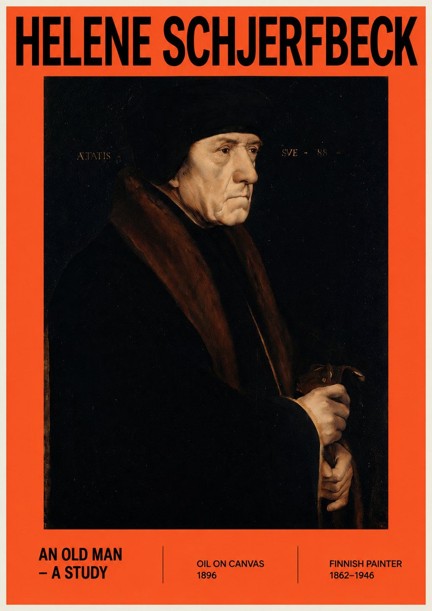 Helene Schjerfbeck An Old Man – a Study No2 - Juliste