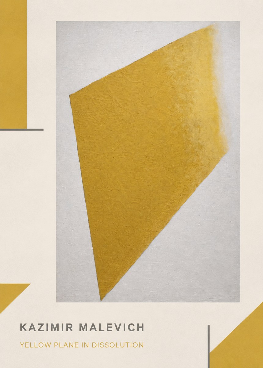 Kazimir Malevich Yellow Plane in Dissolution No1 - Juliste