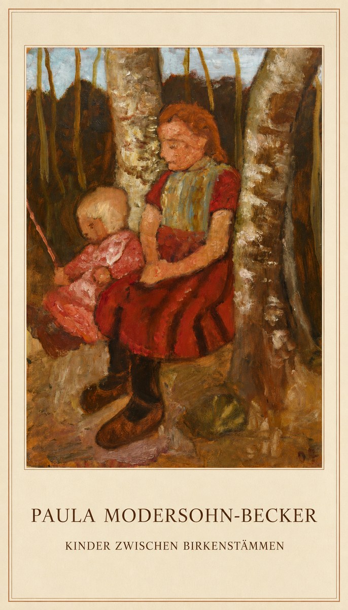 Paula Modersohn-Becker Kinder Zwischen Birkenstämmen No5 - Juliste