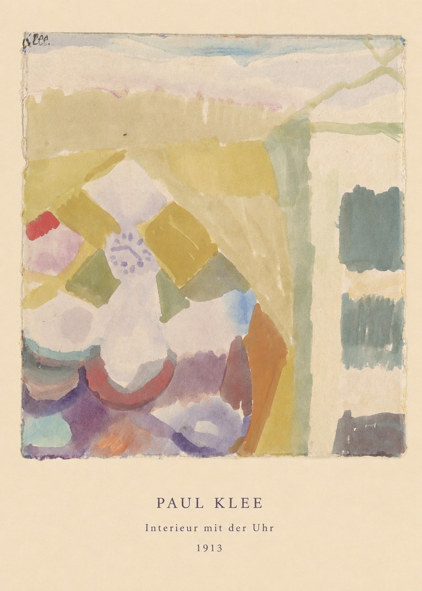 Paul Klee Interieur Mit Der Uhr II No6 - Juliste