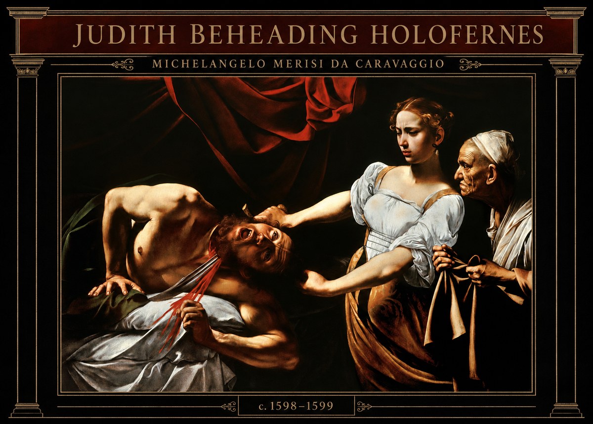 Michelangelo Merisi da Caravaggio Judith Beheading Holofernes IV No3 - Juliste