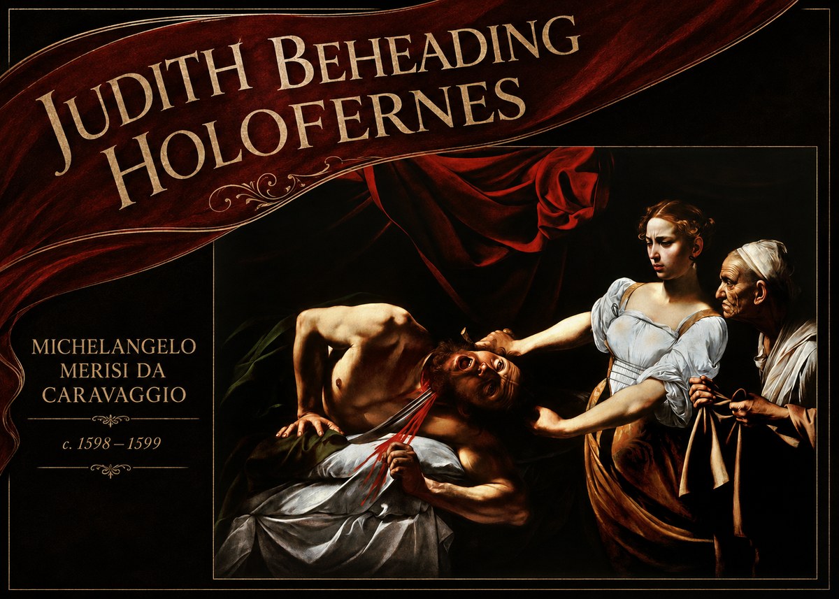 Michelangelo Merisi da Caravaggio Judith Beheading Holofernes IV No5 - Juliste