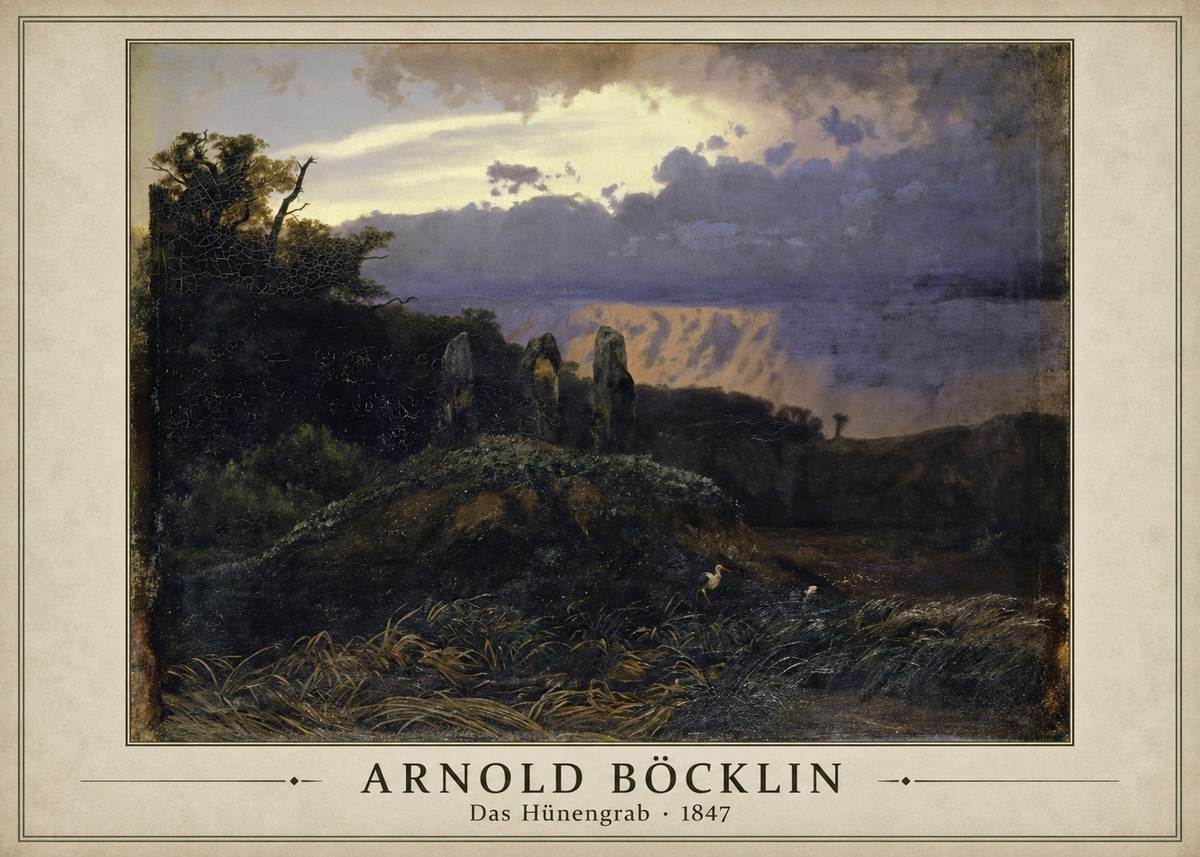 Arnold Böcklin Das Hünengrab No1 - Juliste