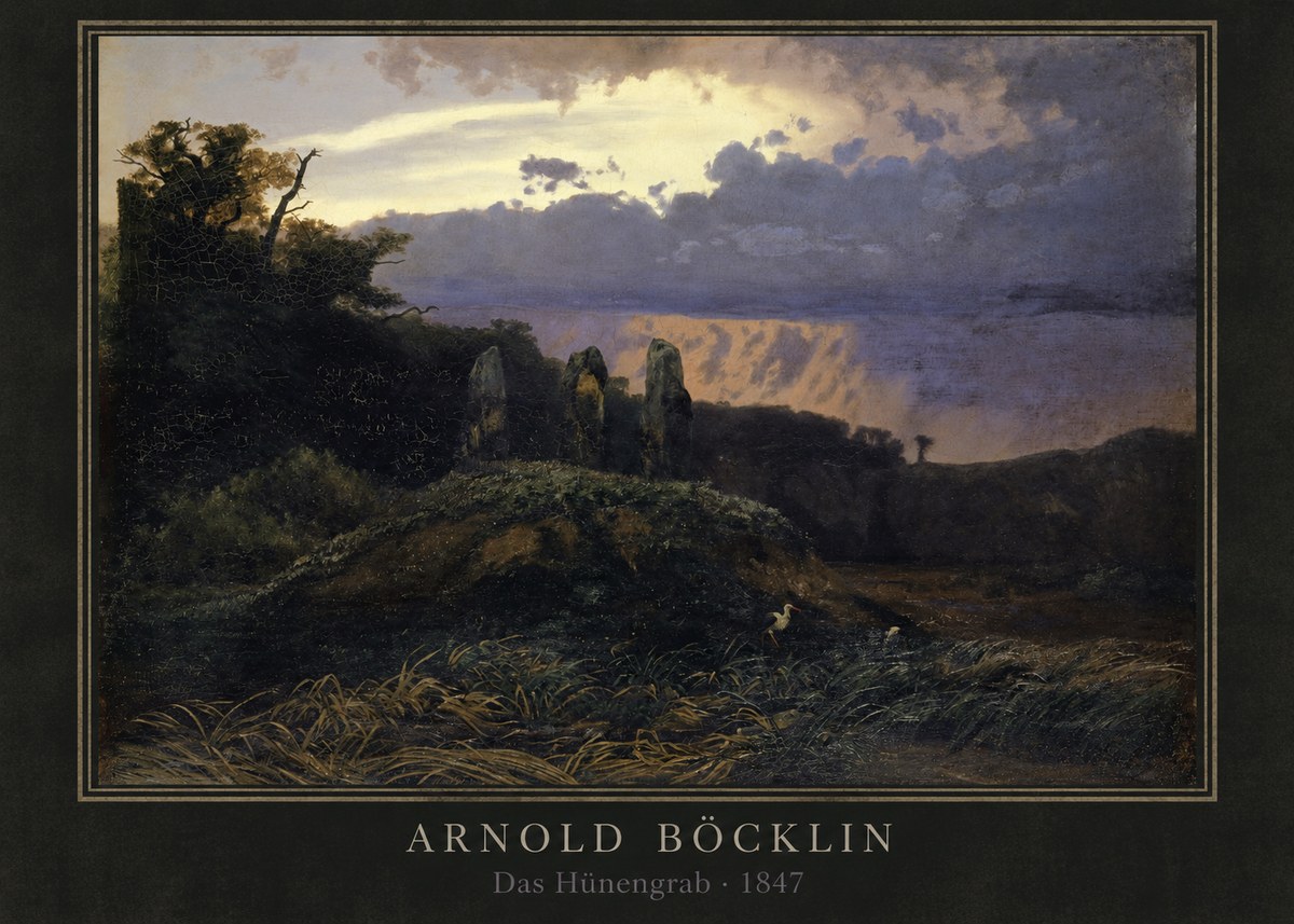 Arnold Böcklin Das Hünengrab No3 - Juliste