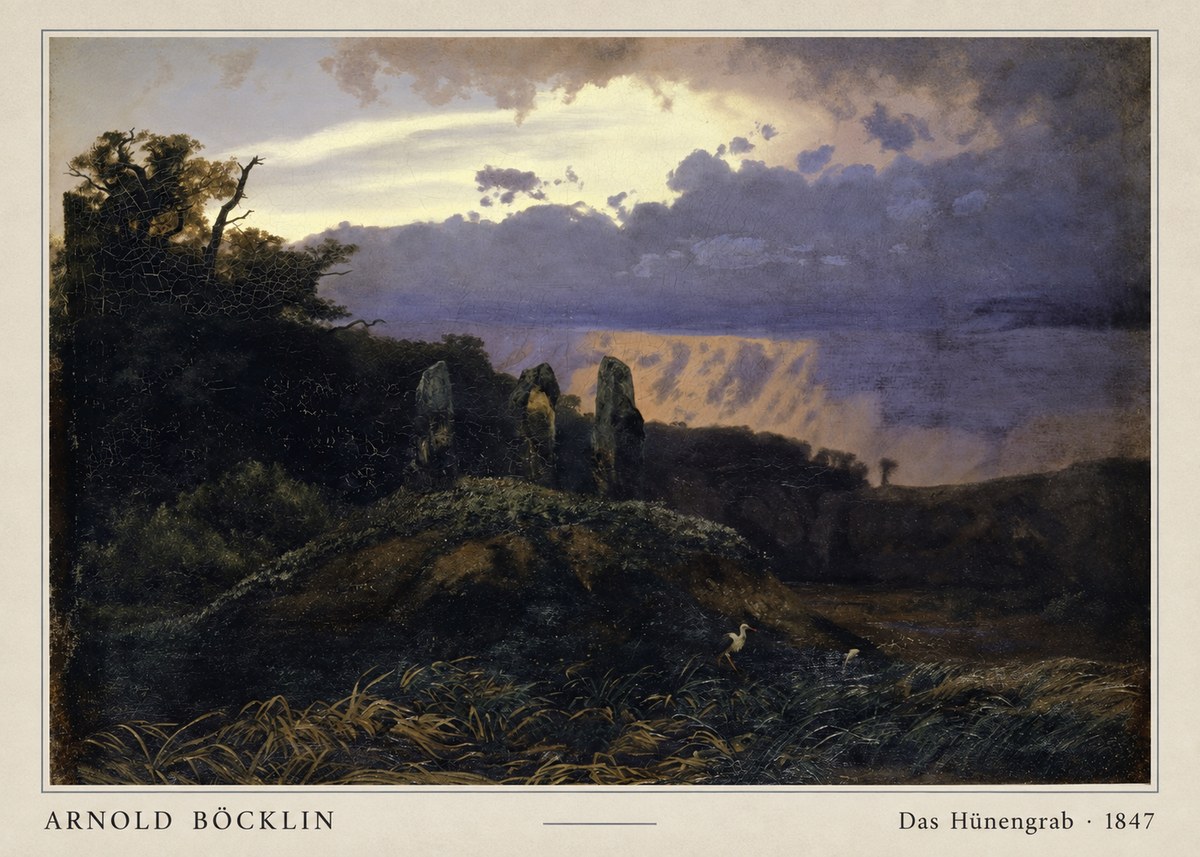 Arnold Böcklin Das Hünengrab No4 - Juliste
