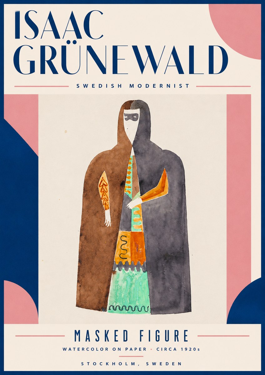Isaac Grünewald Masked Figure No3 - Juliste