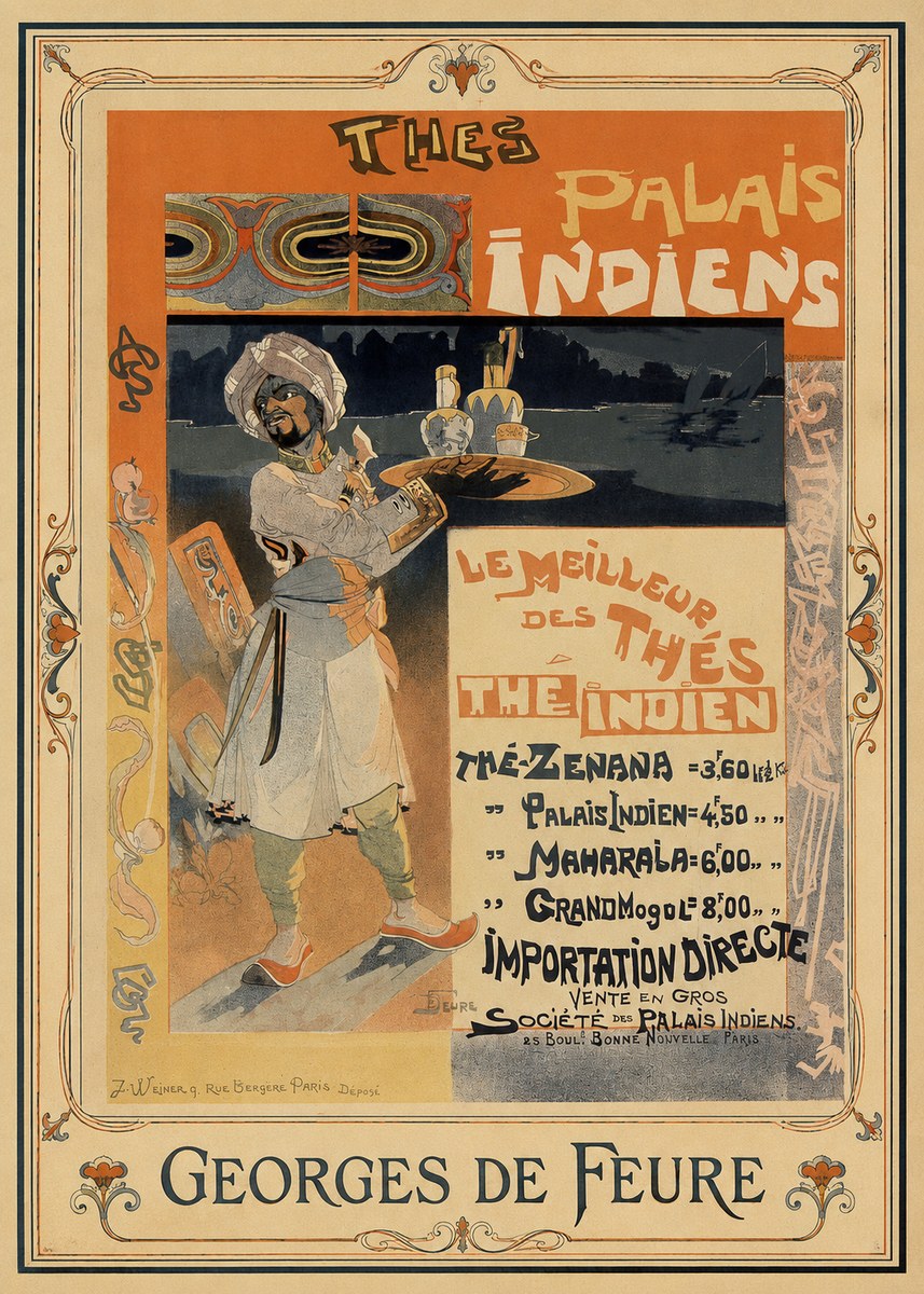 Georges de Feure Thés Palais Indiens No1 - Juliste