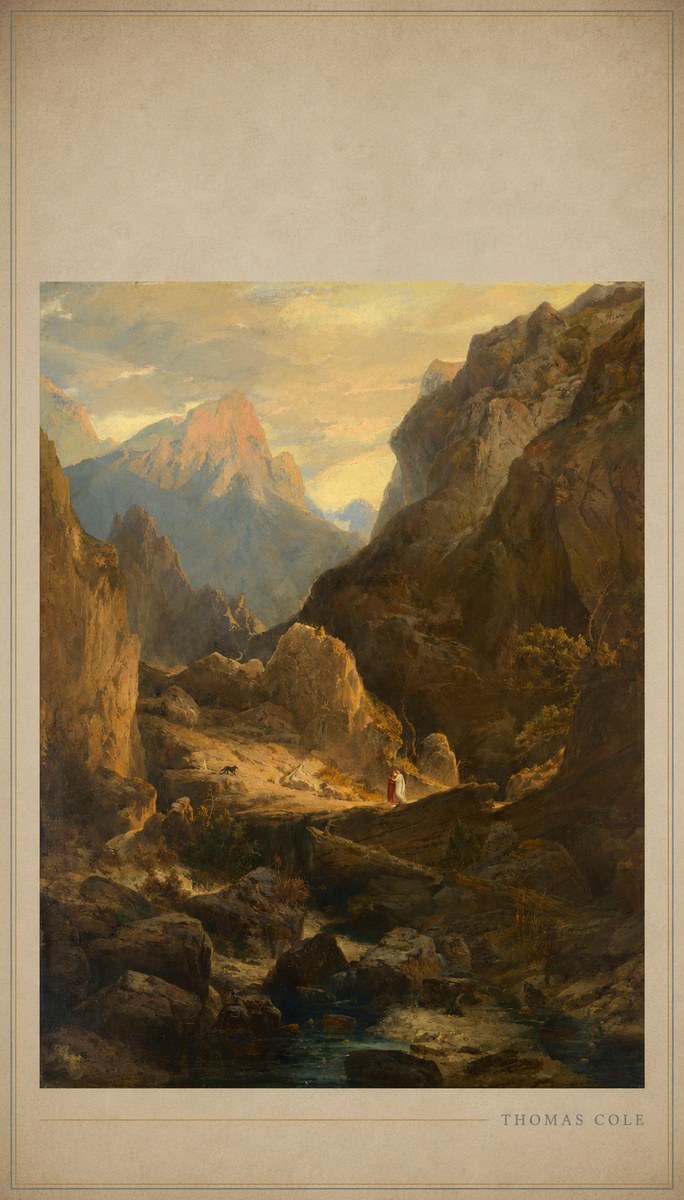 Thomas Cole The Mountain Ford No3 - Juliste