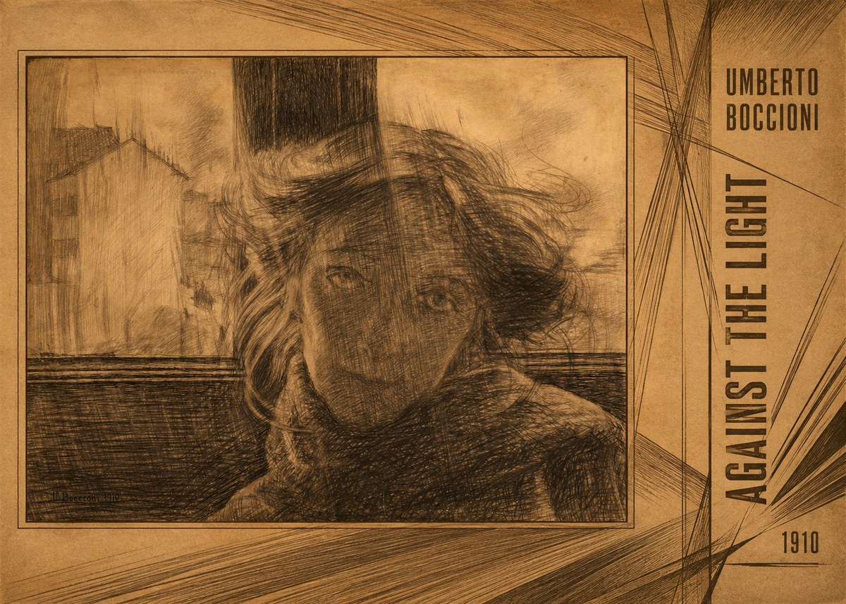 Umberto Boccioni Against the Light No2 - Juliste