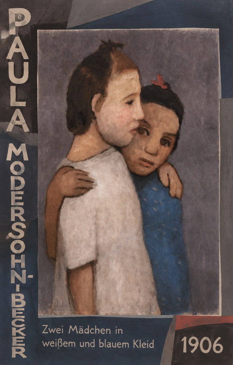 Paula Modersohn-Becker Zwei Mädchen in Weißem Und Blauem Kleid No5 - Juliste