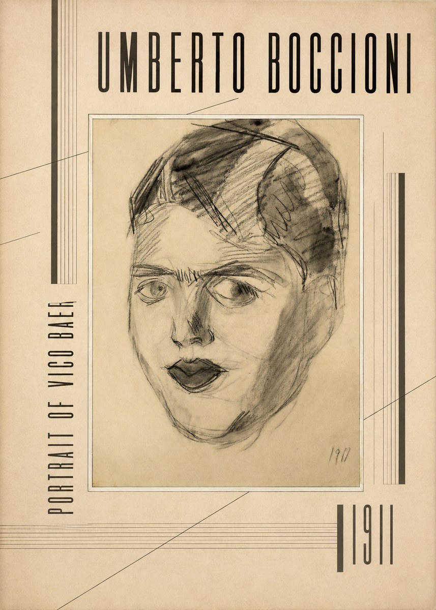 Umberto Boccioni Portrait of Vico Baer No3 - Juliste