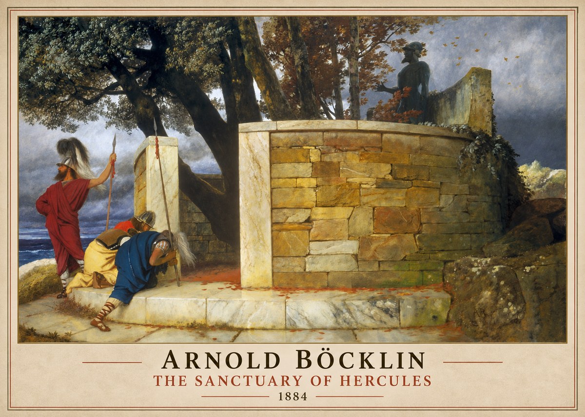 Arnold Böcklin The Sanctuary of Hercules No1 - Juliste