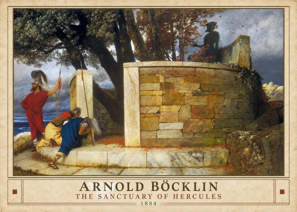Arnold Böcklin The Sanctuary of Hercules No4 - Juliste