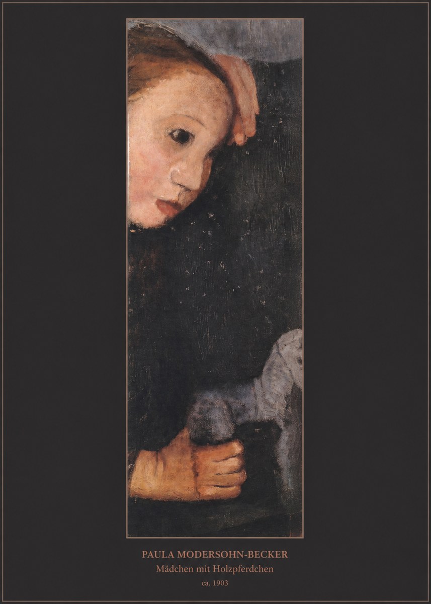 Paula Modersohn-Becker Mädchen Mit Holzpferdchen No6 - Juliste