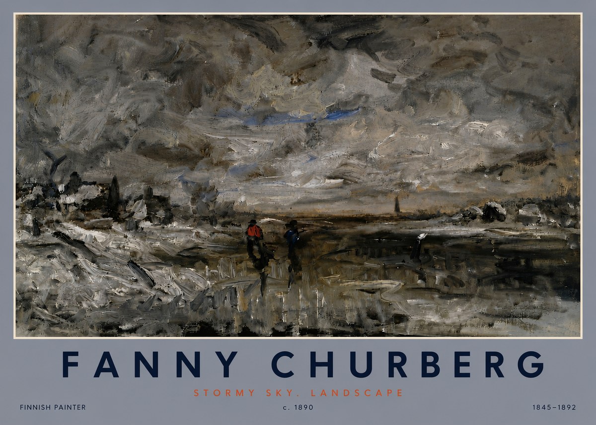 Fanny Churberg Stormy Sky. Landscape No4 - Juliste
