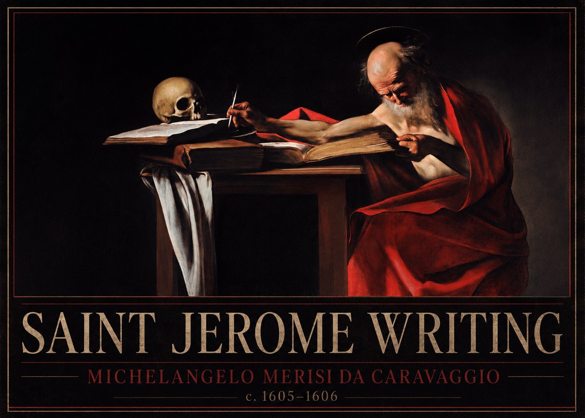 Michelangelo Merisi da Caravaggio Saint Jerome Writing IV No3 - Juliste