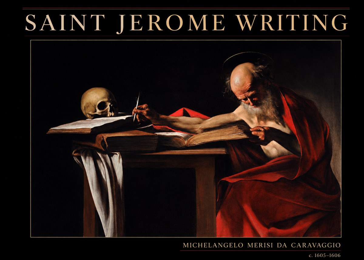 Michelangelo Merisi da Caravaggio Saint Jerome Writing IV No6 - Juliste