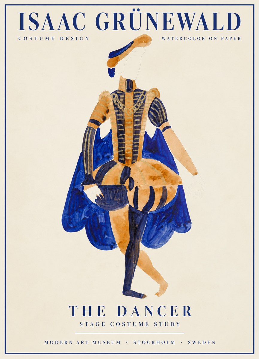 Isaac Grünewald Costume Design XV No2 - Juliste