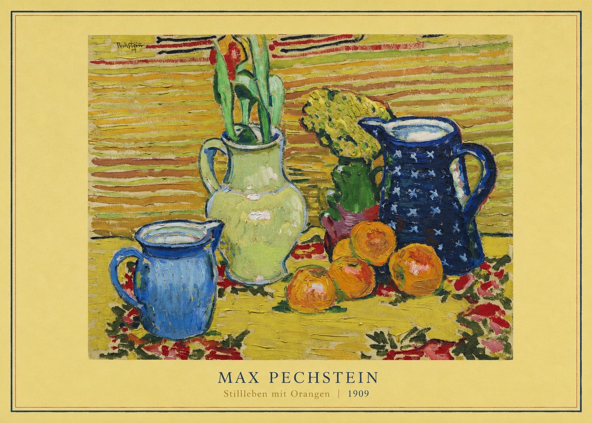 Max Pechstein Stillleben Mit Orangen No4 - Juliste
