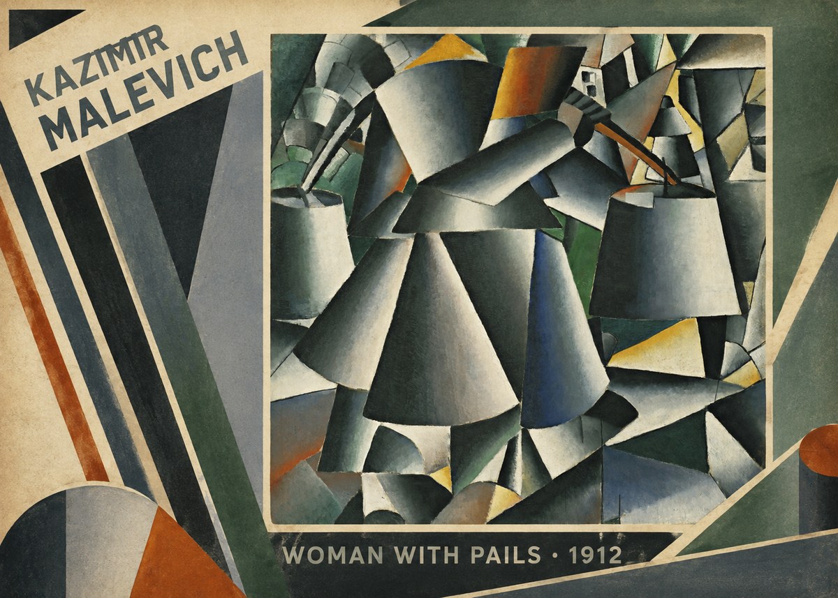 Kazimir Malevich Woman with Pails No2 - Juliste