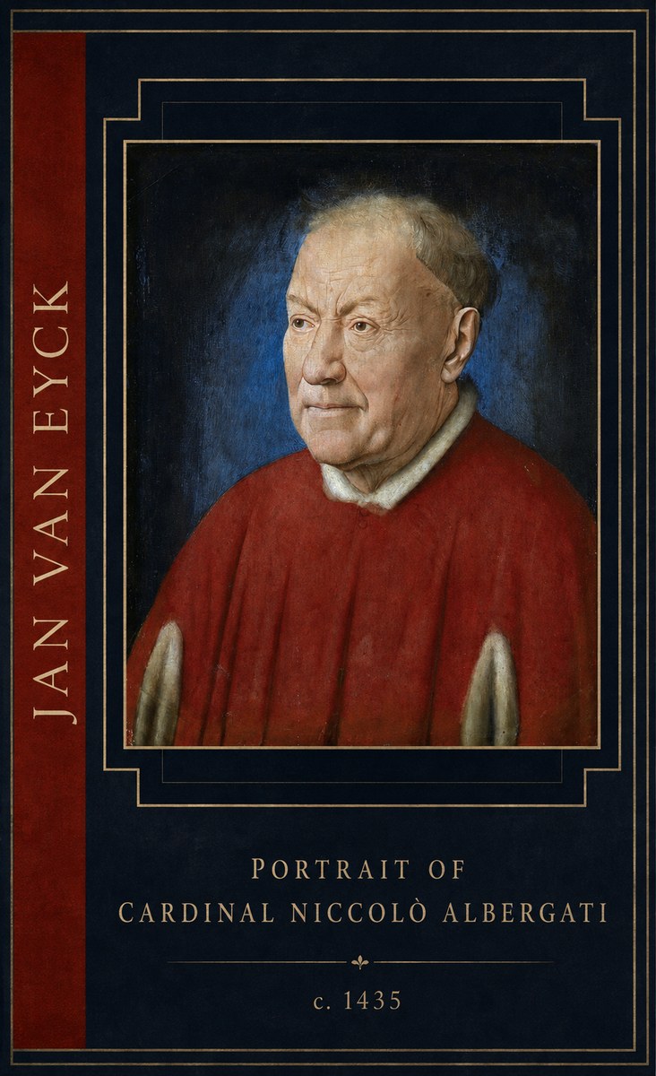 Jan van Eyck Portrait of Cardinal Niccolò Albergati No3 - Juliste