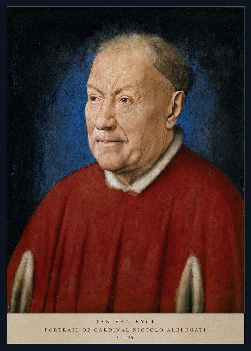 Jan van Eyck Portrait of Cardinal Niccolò Albergati No5 - Juliste