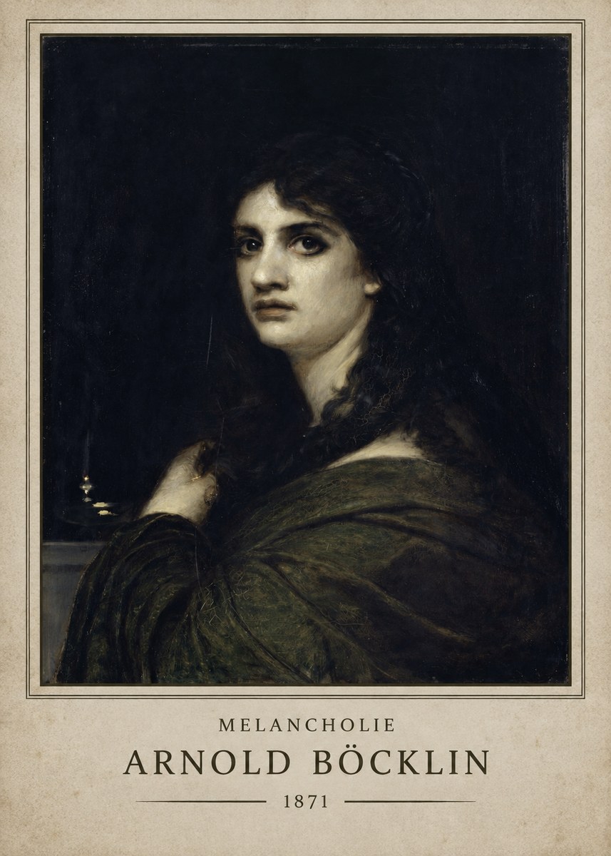 Arnold Böcklin Melancholie No1 - Juliste