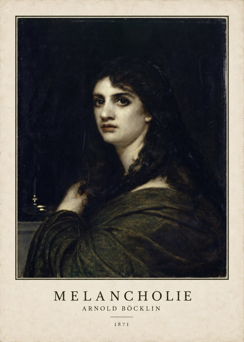 Arnold Böcklin Melancholie No3 - Juliste