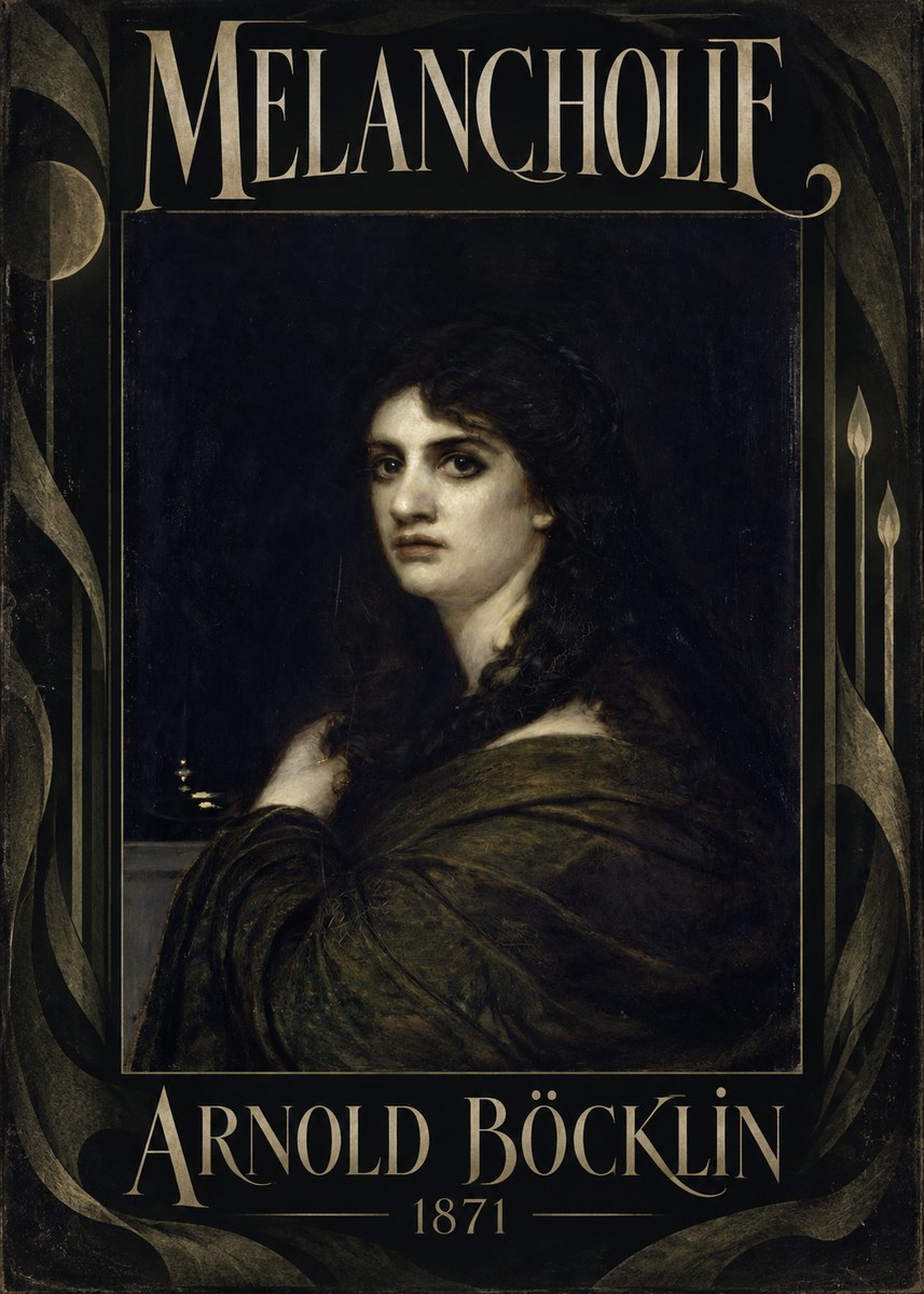 Arnold Böcklin Melancholie No5 - Juliste