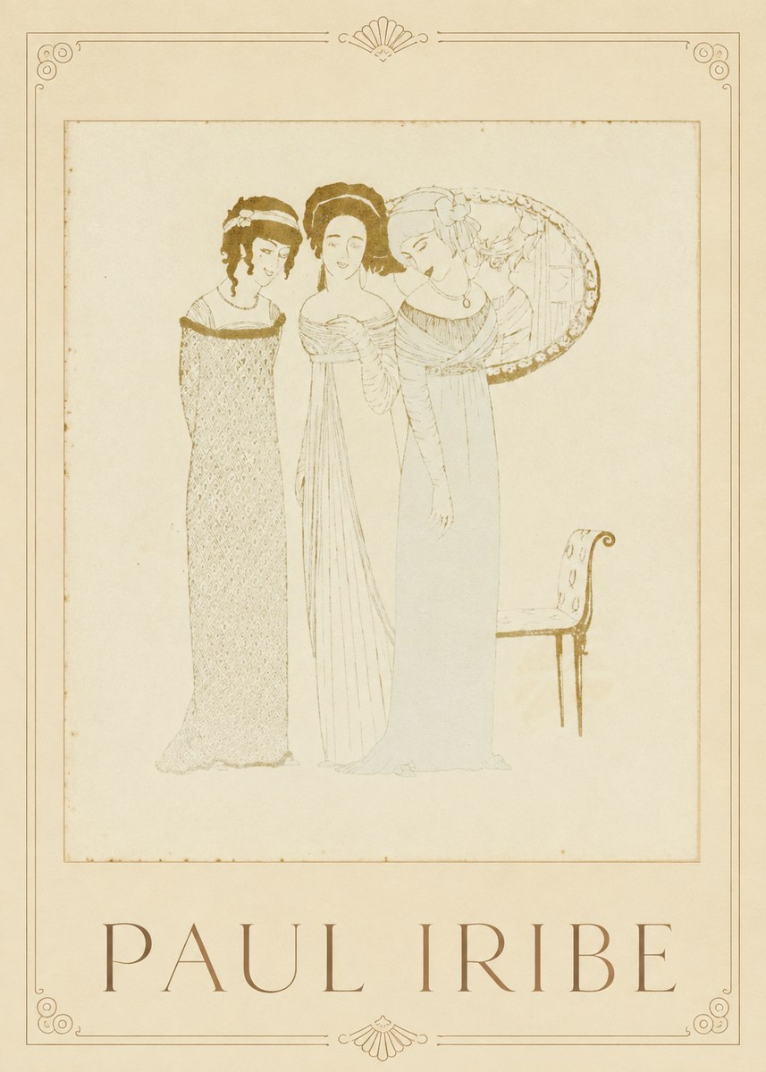 Paul Iribe Elegant Figures No1 - Juliste