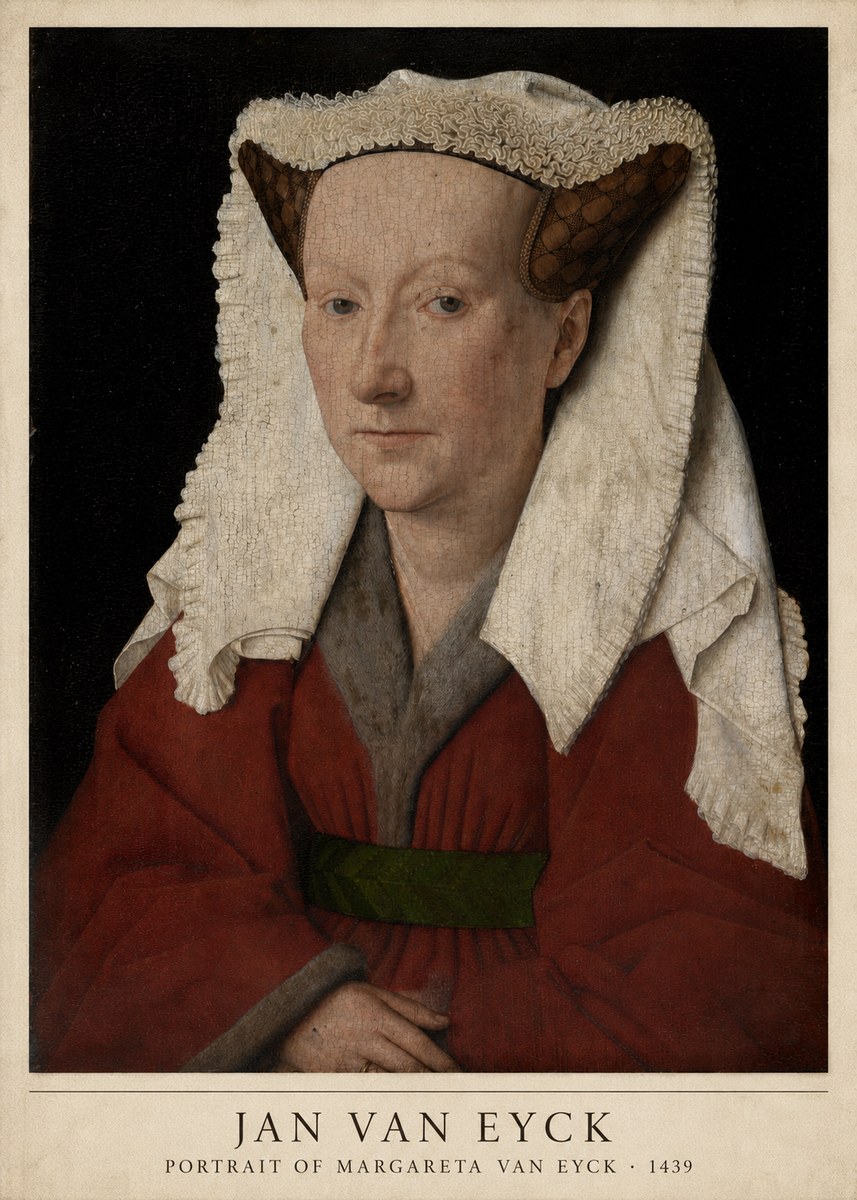 Jan van Eyck Portrait of Margareta Van Eyck No5 - Juliste