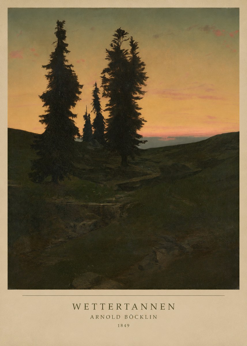 Arnold Böcklin Wettertannen No2 - Juliste