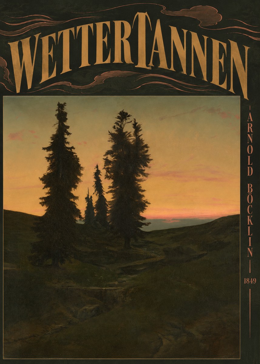 Arnold Böcklin Wettertannen No6 - Juliste