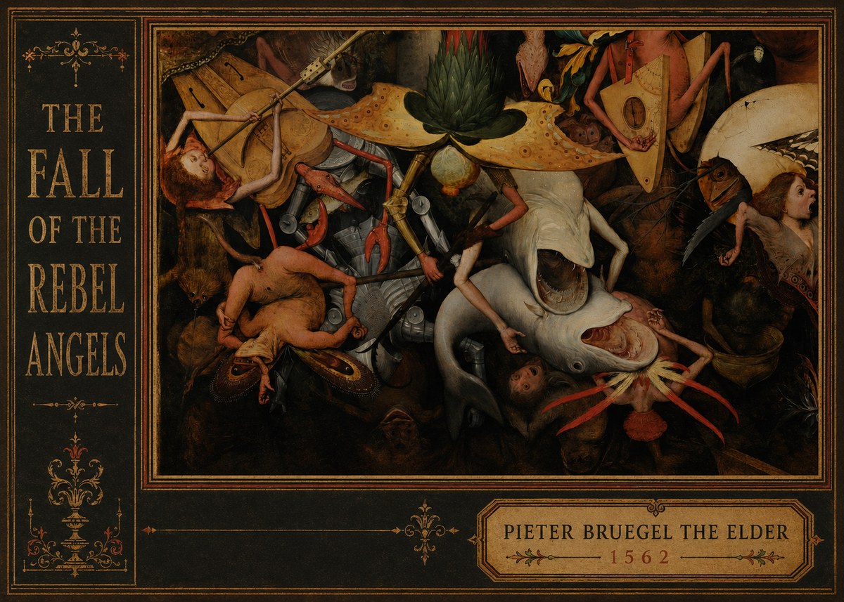 Pieter Bruegel The Fall of the Rebel Angels VI No2 - Juliste