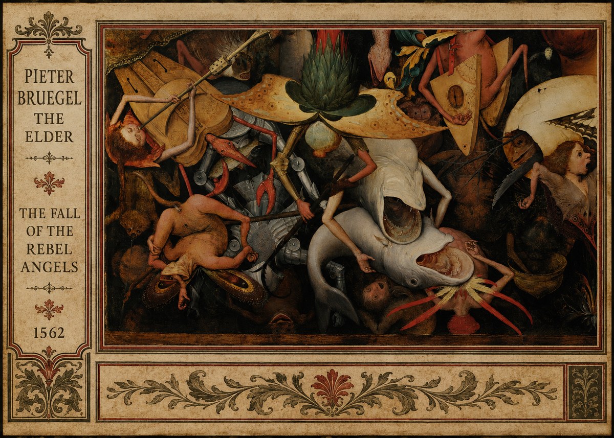 Pieter Bruegel The Fall of the Rebel Angels VI No4 - Juliste
