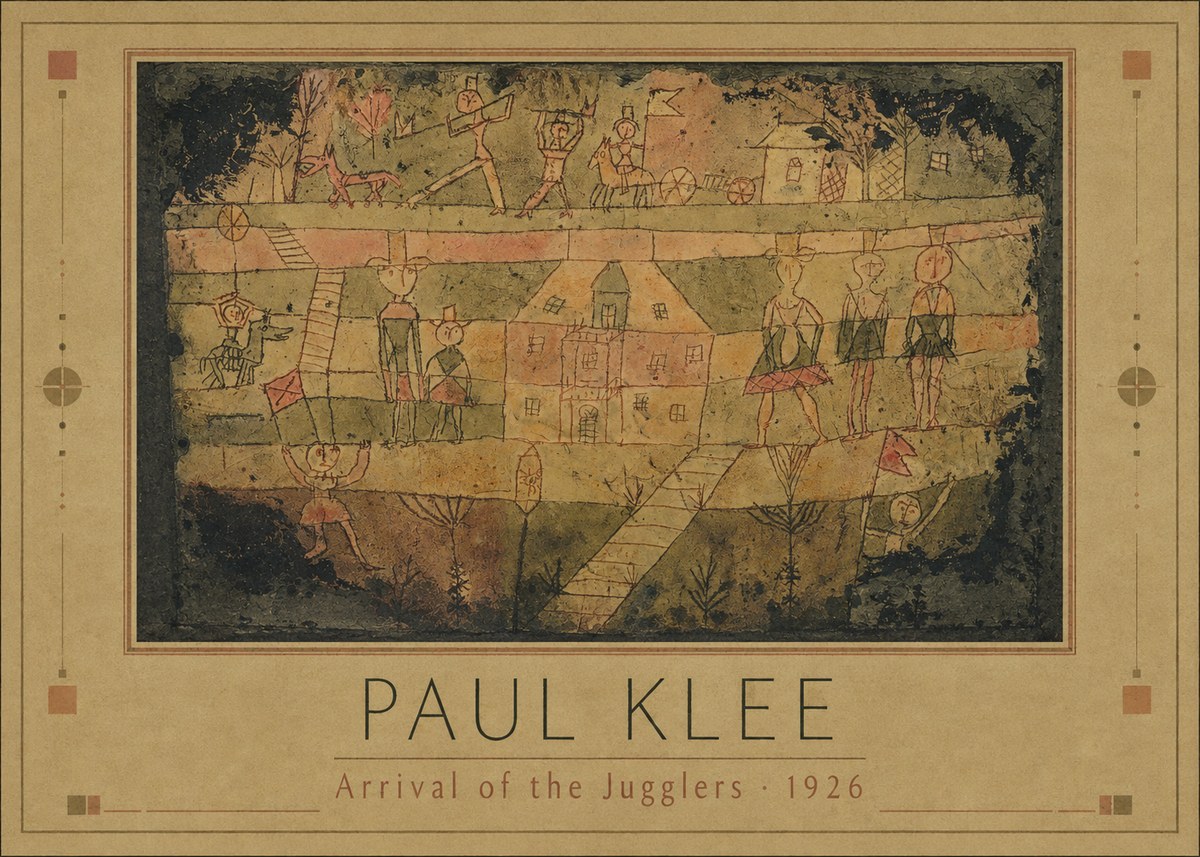 Paul Klee Arrival of the Jugglers No1 - Juliste