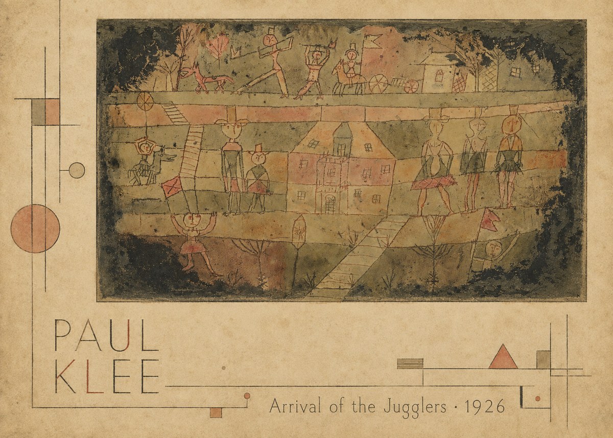Paul Klee Arrival of the Jugglers No2 - Juliste