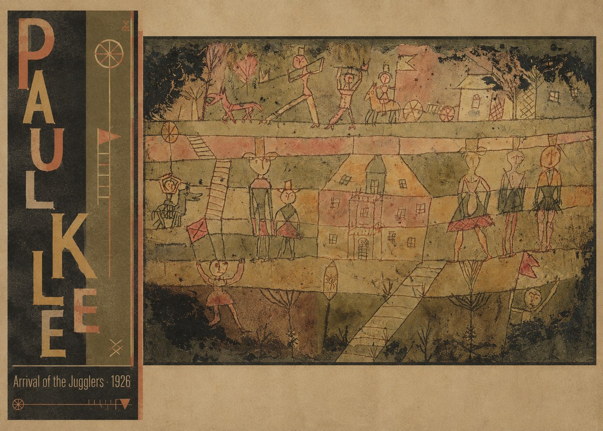 Paul Klee Arrival of the Jugglers No3 - Juliste