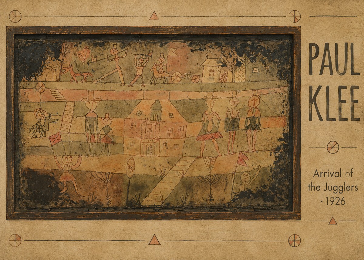 Paul Klee Arrival of the Jugglers No5 - Juliste