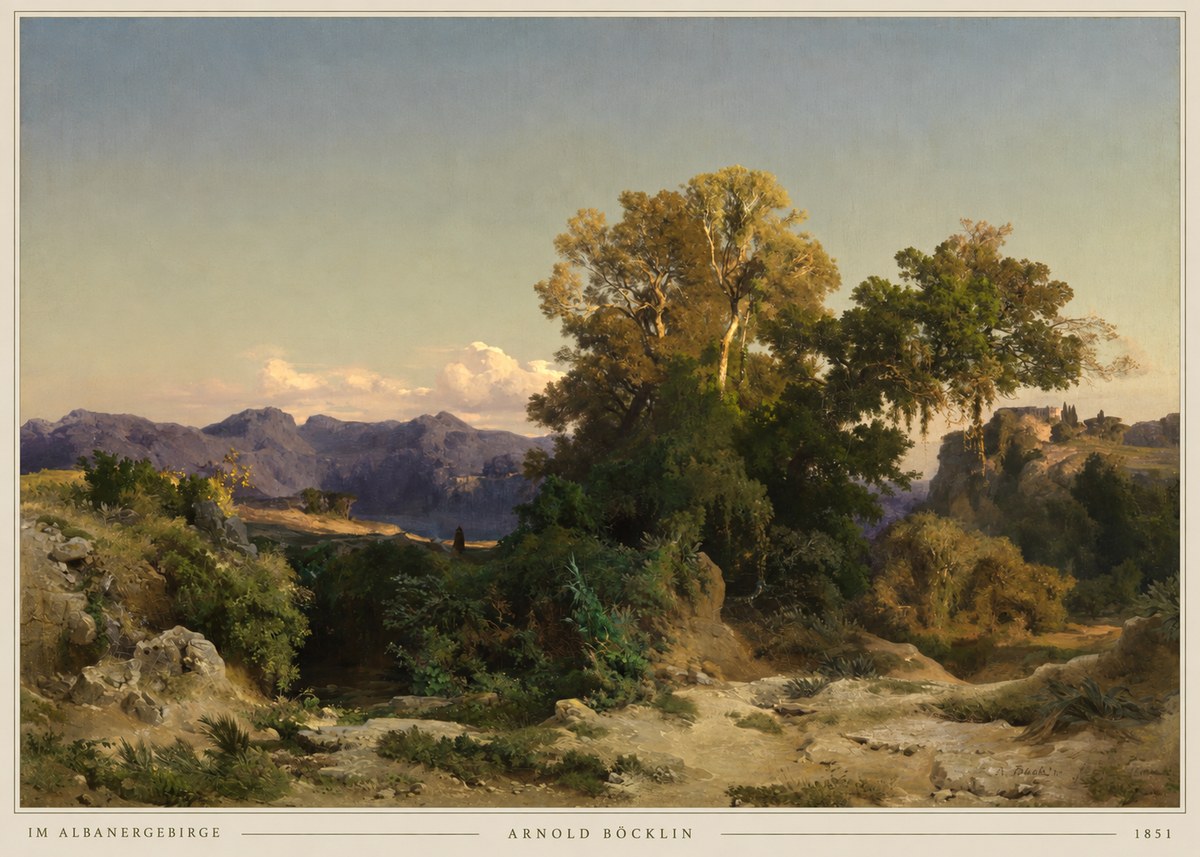 Arnold Böcklin Im Albanergebirge No2 - Juliste