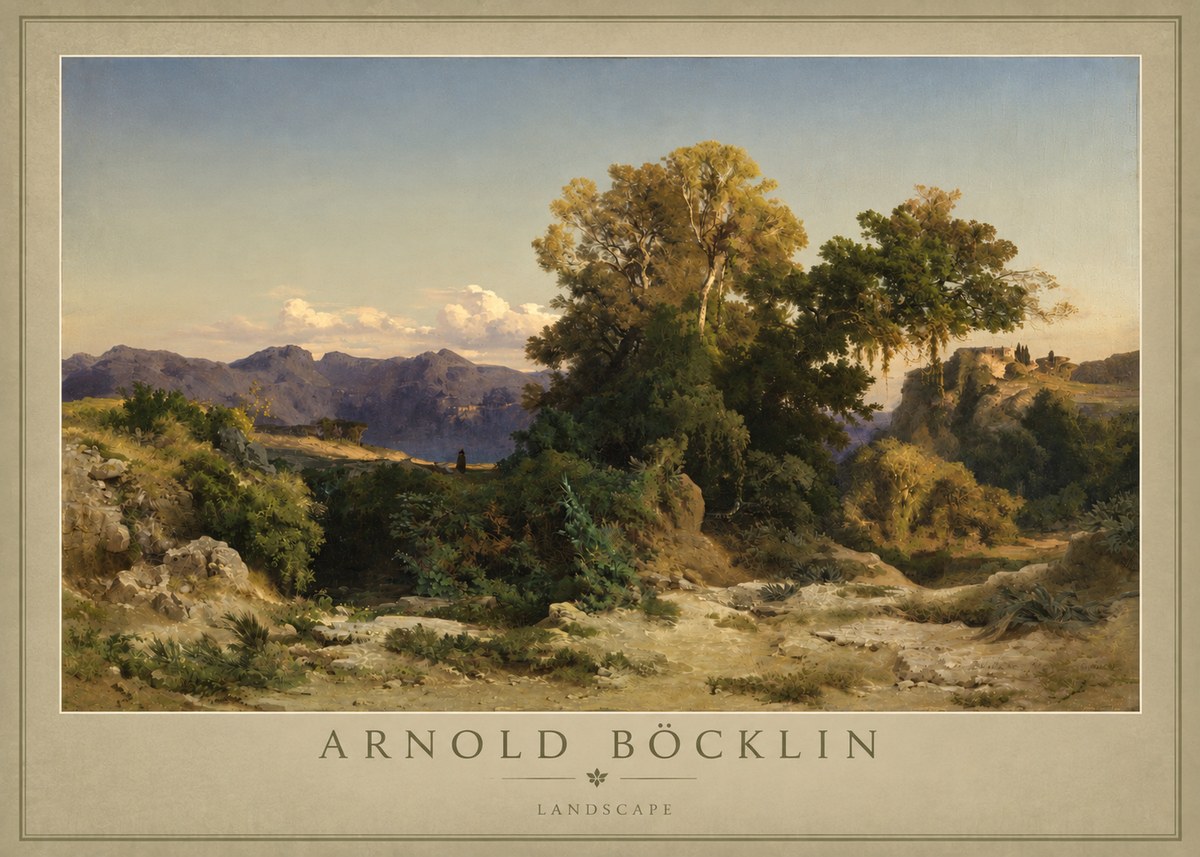 Arnold Böcklin Im Albanergebirge No6 - Juliste