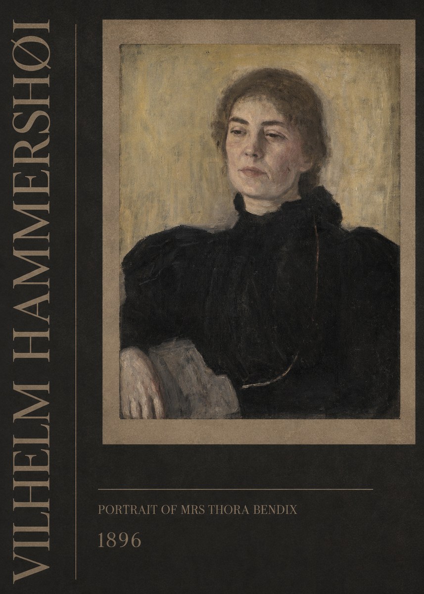 Vilhelm Hammershøi Portrait of Mrs Thora Bendix No3 - Juliste