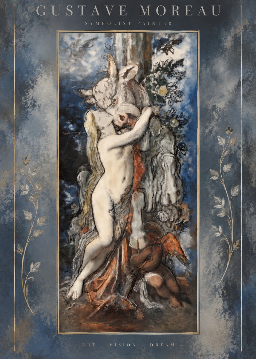 Gustave Moreau Europe and the Bull No5 - Juliste