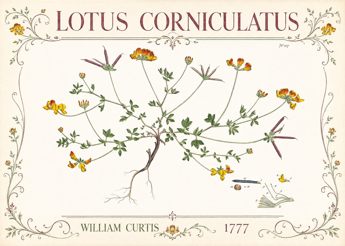 William Curtis Lotus Corniculatus III No3 - Juliste