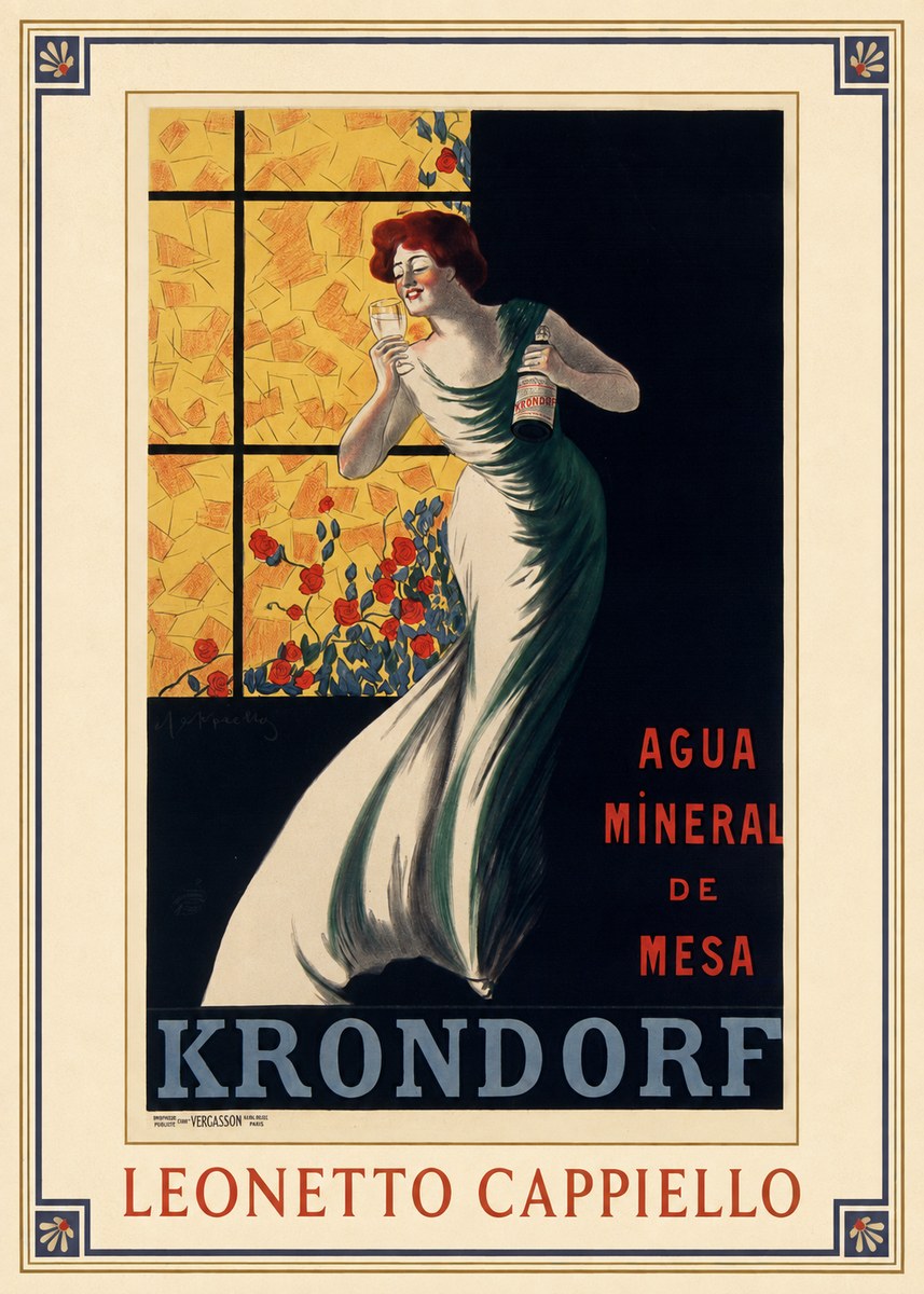 Leonetto Cappiello Agua Mineral De Mesa Krondorf No1 - Juliste