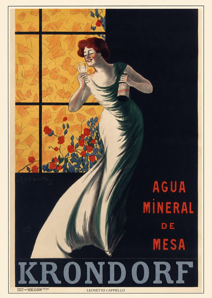 Leonetto Cappiello Agua Mineral De Mesa Krondorf No5 - Juliste