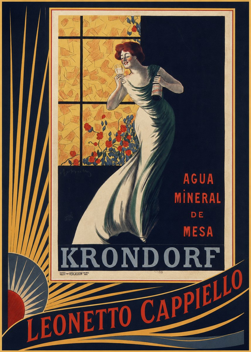 Leonetto Cappiello Agua Mineral De Mesa Krondorf No6 - Juliste