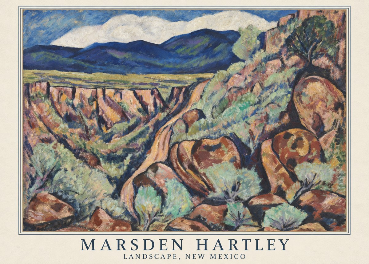 Marsden Hartley Landscape, New Mexico No5 - Juliste