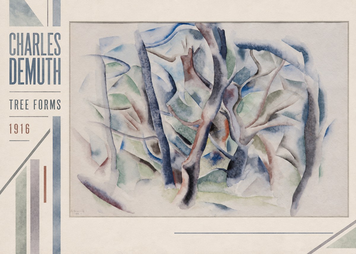 Charles Demuth Tree Forms No2 - Juliste